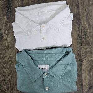 Lot Of 2 Goodfellow & Co. White And Green Polo Shirts Men's Size 4XLT